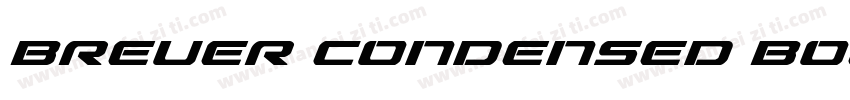 Breuer Condensed Bold Italic字体转换
